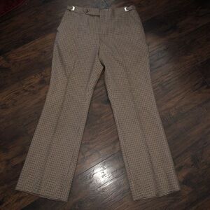 VINTAGE TURMAN & REYNOLDS Men's Brown Checkered Pants